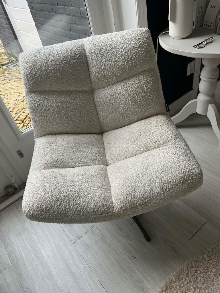 Woood Vinny draai Fauteuil, Huis en Inrichting, Fauteuils, Ophalen, Gebruikt, Minder dan 75 cm, Stof