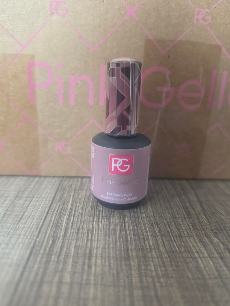 Pink Gellac 305 Pearly Nude, Ophalen of Verzenden, Gebruikt, Roze, Handen en Nagels