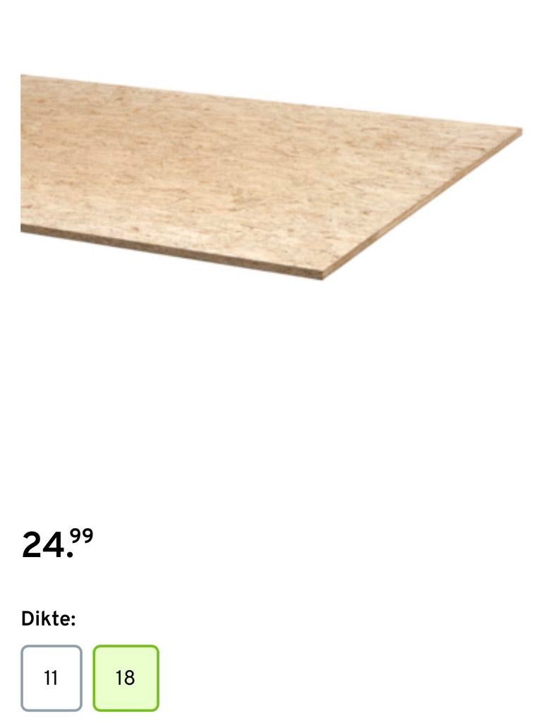 Nieuwe OSB plaat 244 x 122 cm 18 mm + 2 mes/groef, Doe-het-zelf en Verbouw, Ophalen, Minder dan 25 mm, Zo goed als nieuw, 200 tot 250 cm