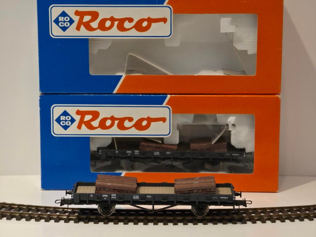Roco NS goederenwagens 46487 grijs., Gelijkstroom, Ophalen of Verzenden, NS, Roco