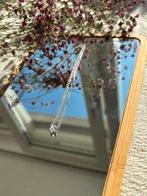 Zilveren ketting, Sieraden, Tassen en Uiterlijk, Kettingen, Met kristal, Verzenden, Zo goed als nieuw, Grijs