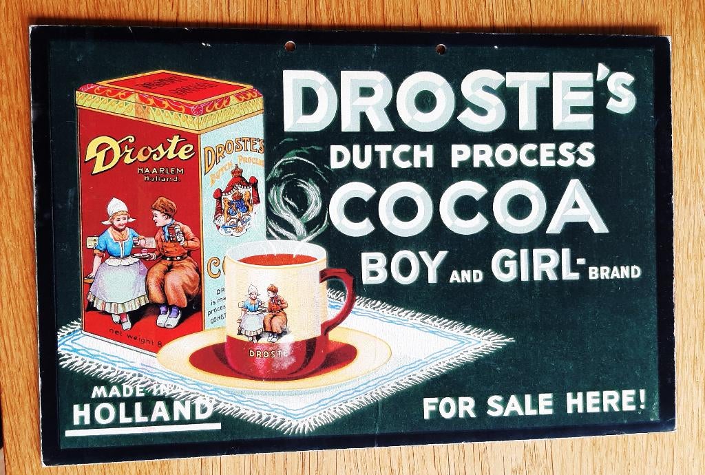 Droste- Reclame-Bord, Verzamelen, Merken en Reclamevoorwerpen, Verzenden, Zo goed als nieuw, Reclamebord