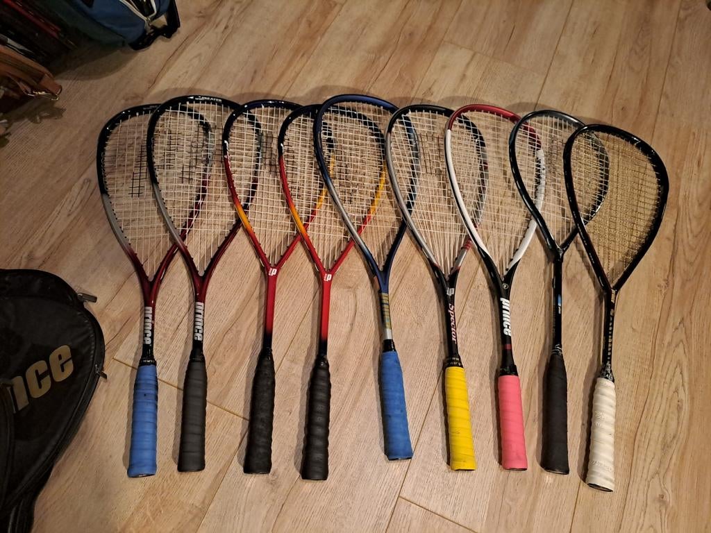 Diverse Prince Squash Rackets - Set of 9, Ophalen of Verzenden