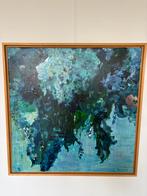 Schilderij Hortensia met blankhouten baklijst, Ophalen