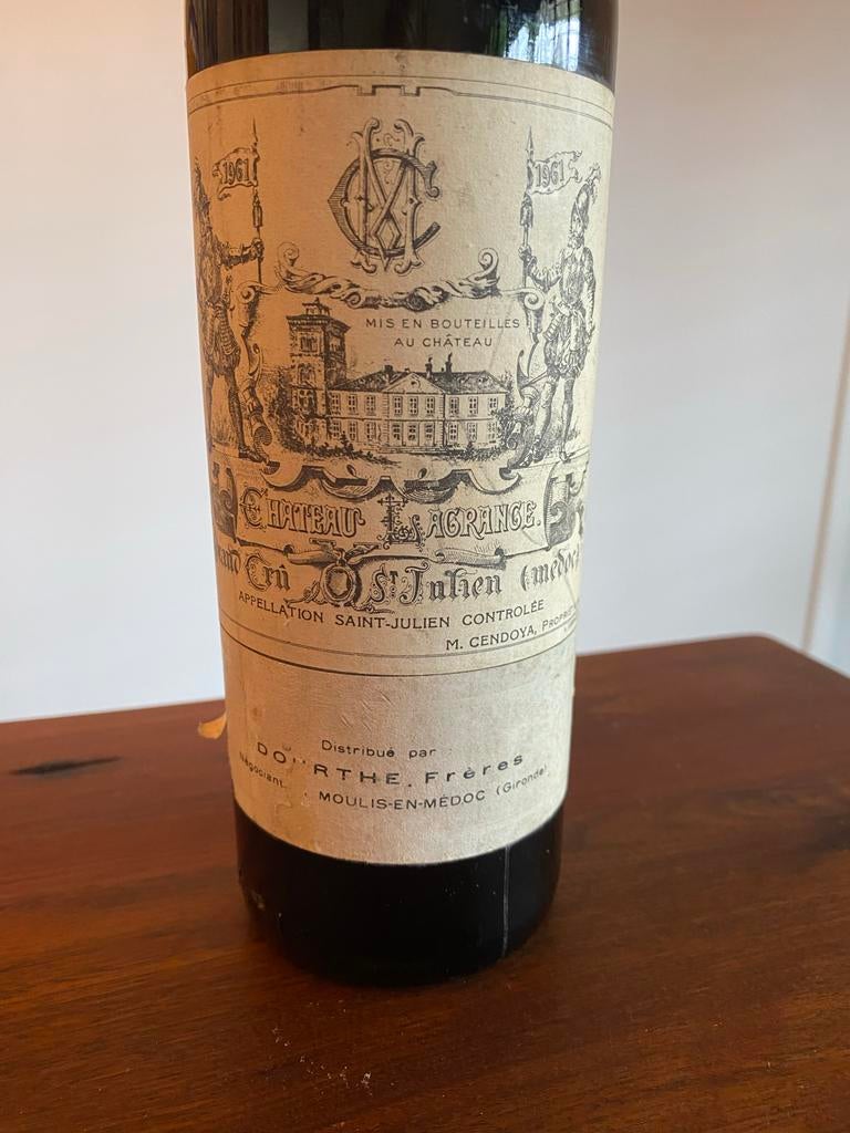 Château Lagrange Grand Cru 1961 - Saint-Julien (Médoc), Verzamelen, Wijnen, Zo goed als nieuw, Rode wijn, Frankrijk, Vol, Ophalen of Verzenden