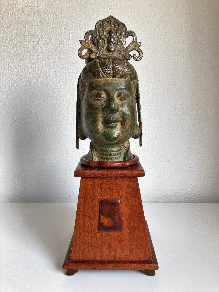 Chinees antiek brons beeld, Ophalen of Verzenden, Brons
