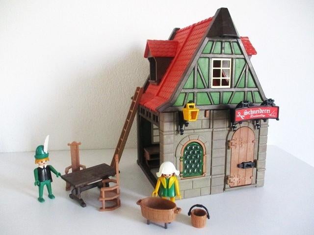 playmobil vakwerkhuis kleermaker 3440 vintage, Kinderen en Baby's, Ophalen of Verzenden, Gebruikt, Complete set
