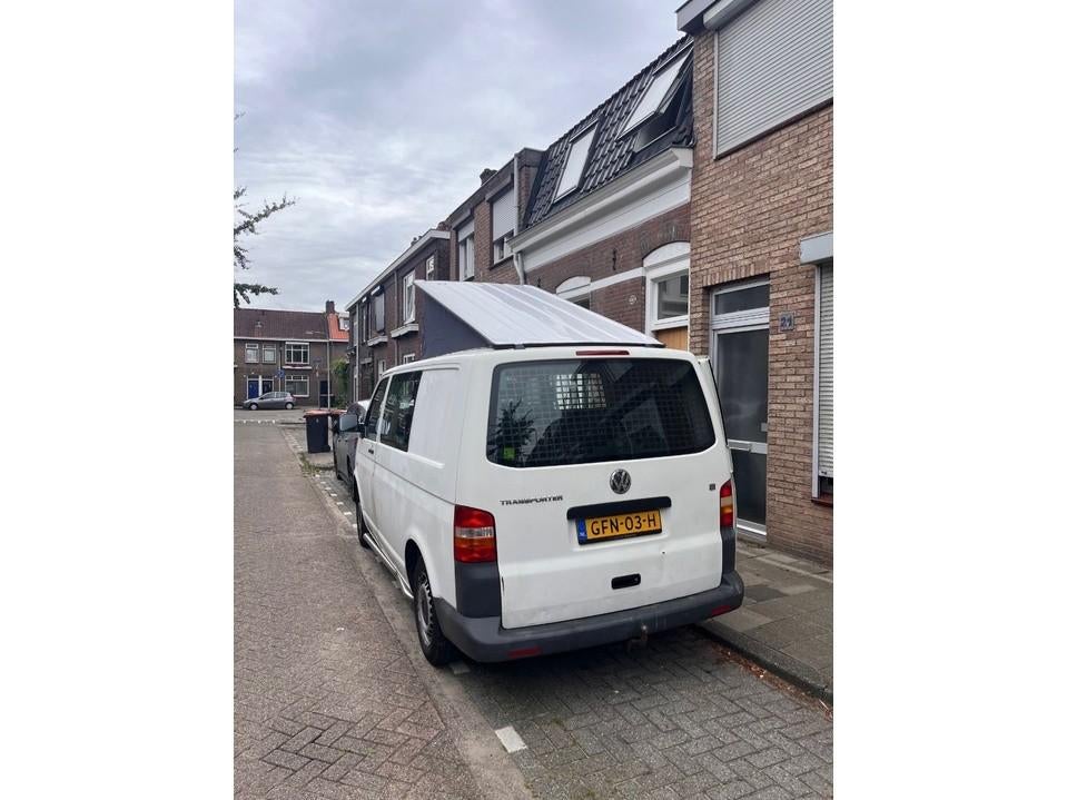 Buscamper Volkswagen Transporter T5 2007, Stof, 4 stoelen, Wit, Origineel Nederlands