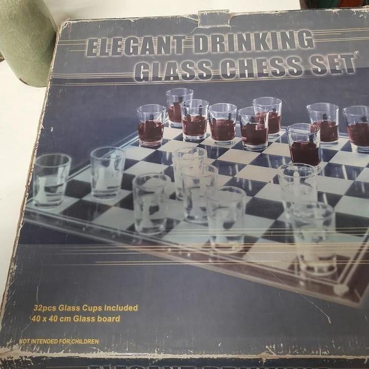 Elegant drink schaakspel, Hobby en Vrije tijd, Een of twee spelers, Ophalen of Verzenden, Zo goed als nieuw
