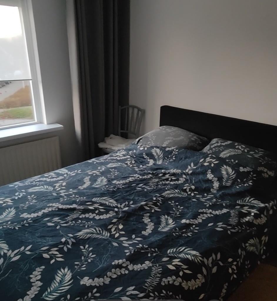 Tweepersoons boxspring, Huis en Inrichting, Slaapkamer | Boxsprings, Ophalen, Gebruikt, Bruin, 210 cm