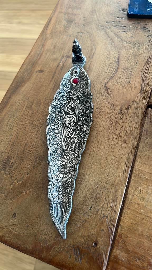 Wierook brander licht gewicht metaal lengte 21 cm, Overige materialen, Gebruikt, Overige kleuren, Ophalen of Verzenden