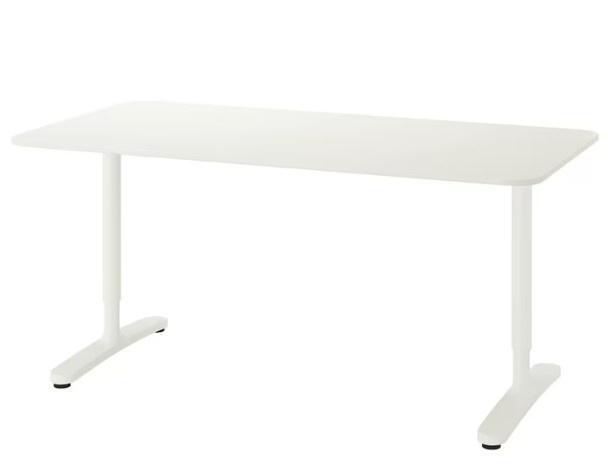 Ikea bureau Bekant 140 x 60, Huis en Inrichting, Bureaus, Zo goed als nieuw, Bureau, In hoogte verstelbaar, Ophalen