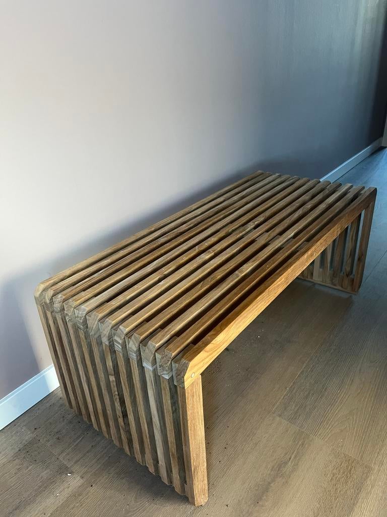 Salon tafel — bankje — HK living, 100 tot 150 cm, Zo goed als nieuw, Minder dan 50 cm, Rechthoekig