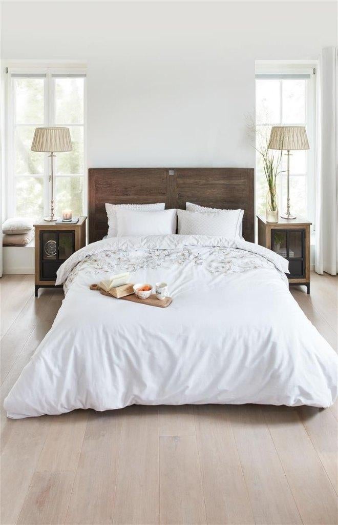 Rivièra Maison Plumeria Natural 240x220 -50% korting, Wit, Dekbedovertrek, Nieuw, Overige maten