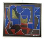 uit 1954==Hubert Bekman 1896-1974 == geometrisch abstract, Antiek en Kunst, Ophalen of Verzenden