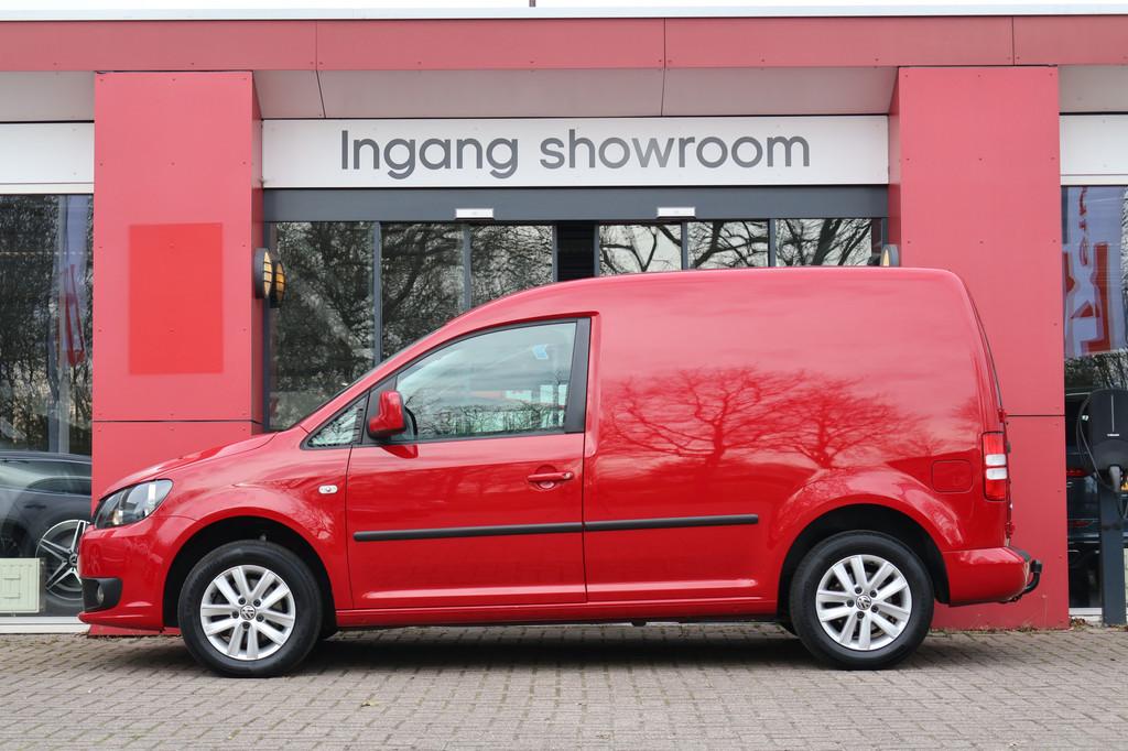 Volkswagen Caddy 1.6 TDI DSG Automaat | Origineel NL | Airco, Auto's, Bestelauto's, Euro 5, Stof, Gebruikt, Zwart