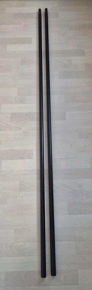 2X HUGAD IKEA zwart / gordijnroede, Doe-het-zelf en Verbouw, Buizen en Afvoer, Ophalen, Pvc, 6 meter of meer, Overige typen