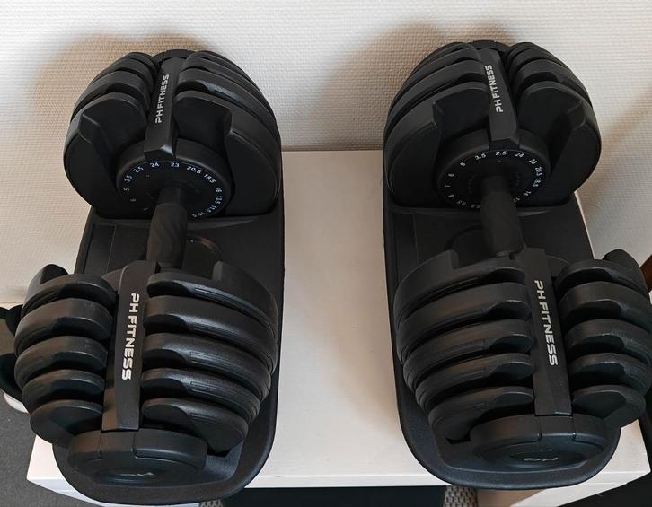 Verstelbare Dumbbells 24KG nieuw in originele verpakking, Sport en Fitness, Fitnessmaterialen, Nieuw, Dumbbell, Armen, Benen, Borst