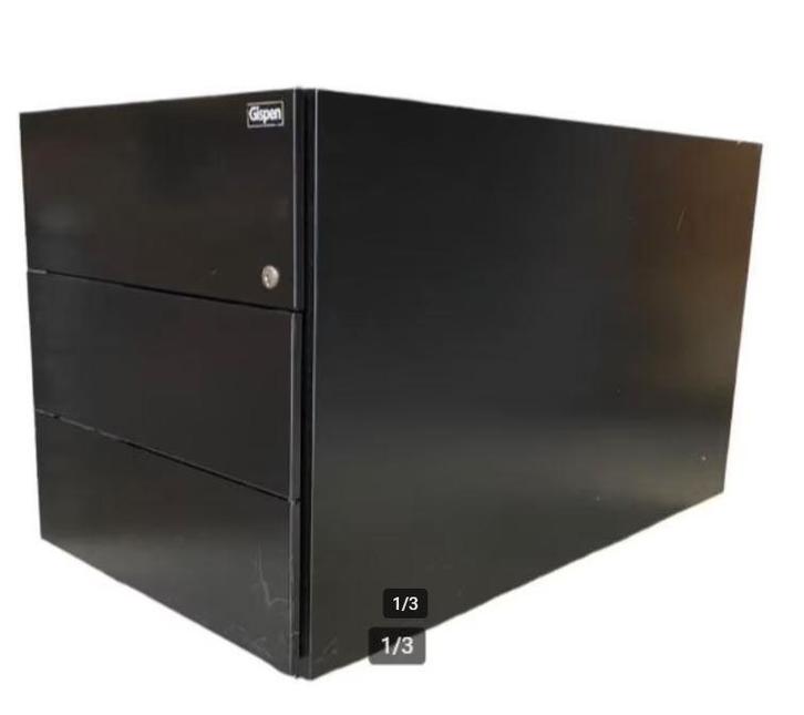 Gispen Ladeblok(ken) Zwart Gebruikt, Huis en Inrichting, Bureaus, Gebruikt, Ophalen of Verzenden