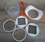 Nutrifresh groente- en fruitsnijder met diverse opzetstukken, Ophalen of Verzenden, Gebruikt