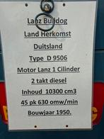 Lanz Bulldog 9506 met snelgang, bouwjaar 1950, Zakelijke goederen, Ophalen of Verzenden