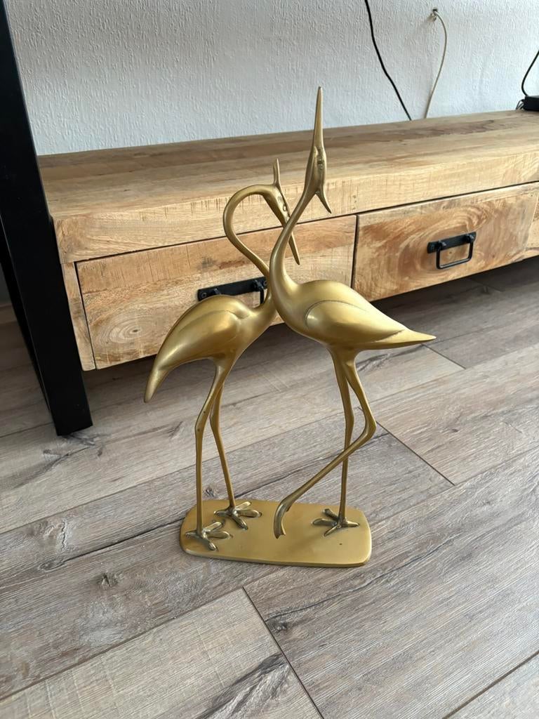 Prachtige kraanvogels/ reigers messing, Ophalen