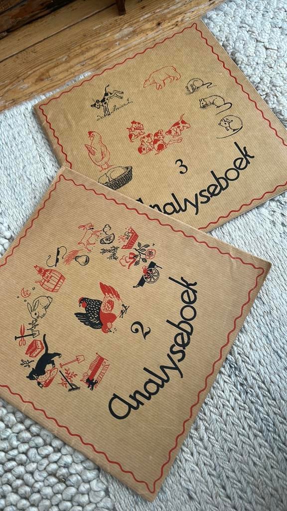 2 oude schoolboekjes lesmateriaal analyseboek 2 & 3 1960, Ophalen of Verzenden, Gelezen