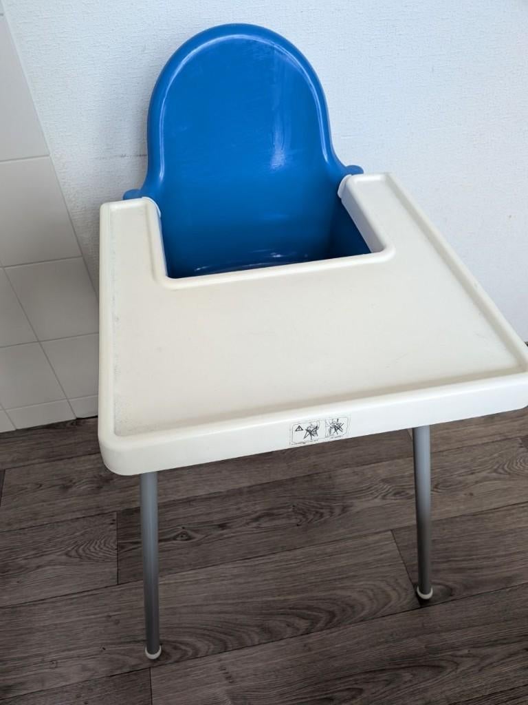 Antilop eetstoel van Ikea | blauw/rood ( met blad+riem ), Ophalen, Gebruikt, Overige typen, Gordel(s)