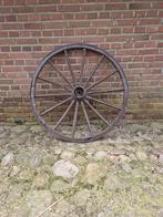 Antiek wagenwiel - Decoratief houten wiel 98cm, Antiek en Kunst, Ophalen