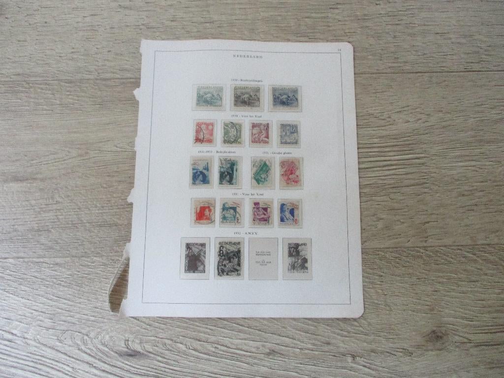 postzegels Nederland kaveltje NVPH 229 tm NVPH 245 fraai, Ophalen of Verzenden, T/m 1940, Gestempeld