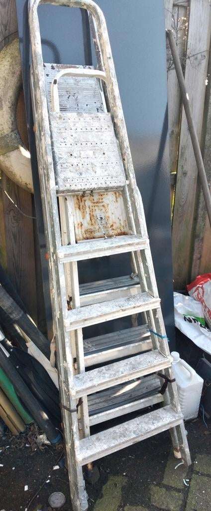 Partij uitklapladder trappen, Ophalen of Verzenden, Gebruikt, Trap, Minder dan 2 meter