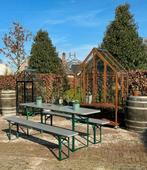 Biertafel Bierset | Picknicktafel | Bierbank | Buiten tafel, Ophalen, Rechthoekig, Hout, Inklapbaar