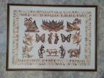 Borduurwerk "Indonesië" in lijst met ontsp. glas, Ophalen, 50 tot 75 cm, Overige typen, Zo goed als nieuw