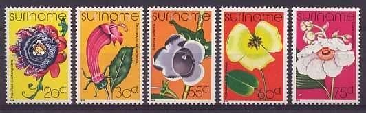 Suriname 108/12 postfris Bloemen 1978, Ophalen of Verzenden, Postfris