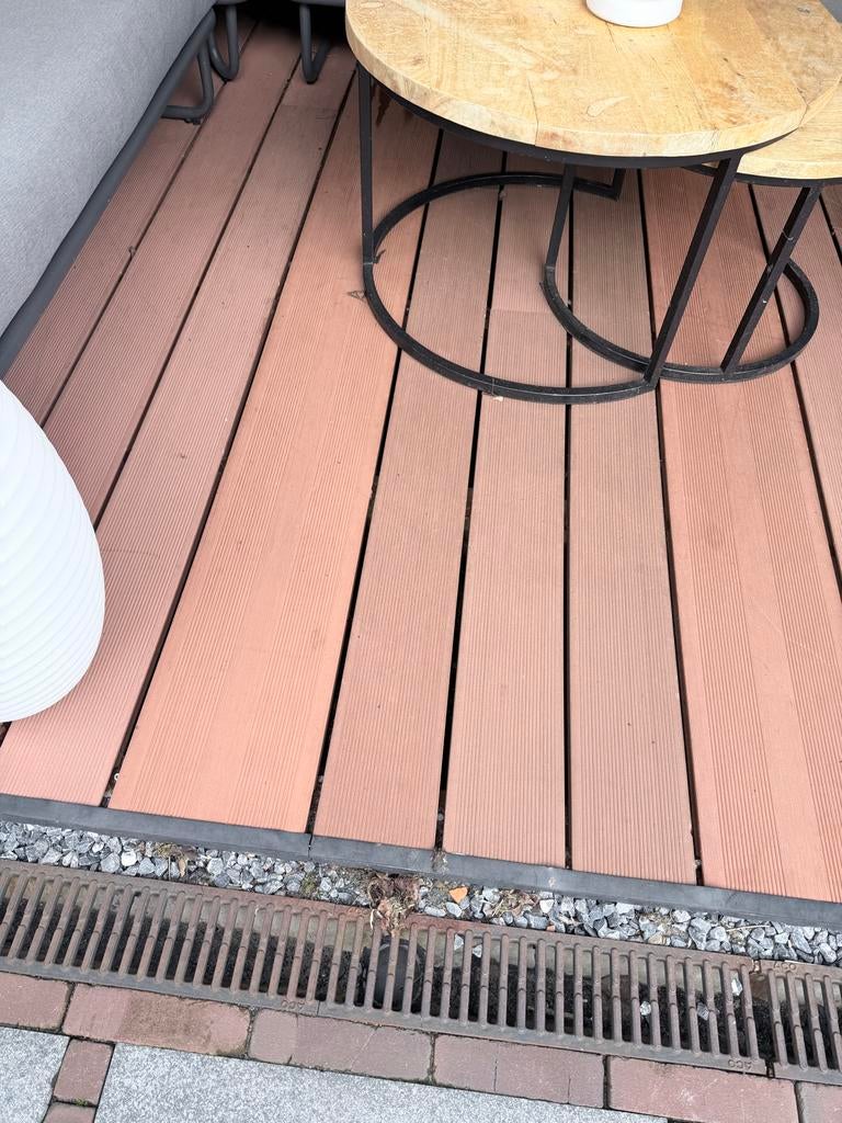 Duurzame Composiet Vloerplanken voor Terras of Balkon 15m2, Ophalen, Gebruikt, Composiet