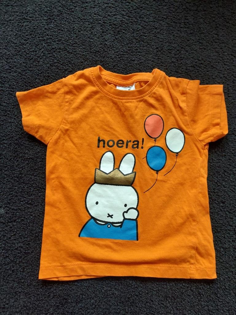 T-shirt koningsdag maat 86/92 meisje shirt oranje nijntje, Ophalen of Verzenden, Zo goed als nieuw, Meisje, Shirtje of Longsleeve