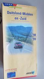 ANWB routekaart Duitsland-Midden en -Zuid, 98-99, gebruikt, Gelezen, 2000 tot heden, Ophalen of Verzenden, Landkaart