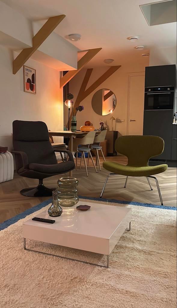 Artifort F142 Fauteuil - Geoffrey D. Harcourt RDI, Ophalen, Gebruikt, Stof, 75 tot 100 cm