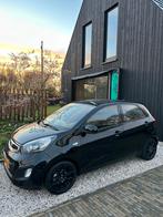 Kia Picanto 1.0 Cvvt 5-DRS 2013 Zwart airco lm velgen, Auto's, Kia, Voorwielaandrijving, Stof, Zwart, 400 kg