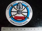 sticker koninklijke marechaussee verkeersschool embleem logo, Verzenden, Zo goed als nieuw, Bedrijf of Vereniging