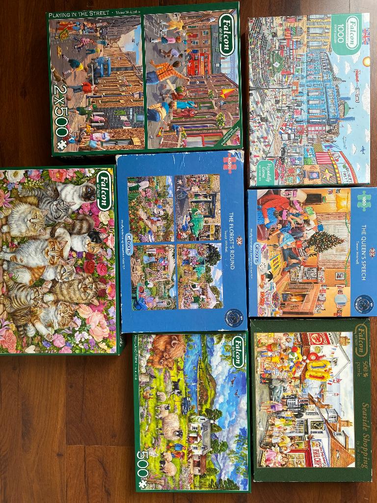 Puzzels Falcon & Gibson (Almere), Hobby en Vrije tijd, Denksport en Puzzels, Ophalen of Verzenden, 500 t/m 1500 stukjes, Zo goed als nieuw