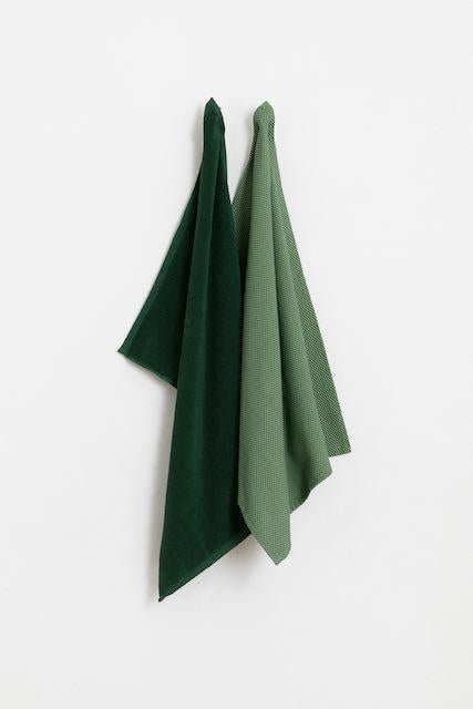 Sissy Boy keukenset handdoek en theedoek donkergroen, Ophalen of Verzenden, Zo goed als nieuw, Groen, Theedoek of Handdoek