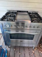 Boretti Gasfornuis en oven  met 5 pitten en bakplaat - RVS, Ophalen, Gebruikt, 60 cm of meer, Gas