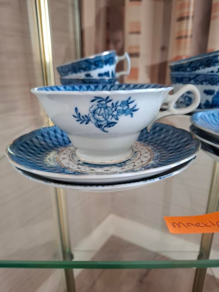 Spode blue room botanical collection 4st kop schotel, Ophalen of Verzenden