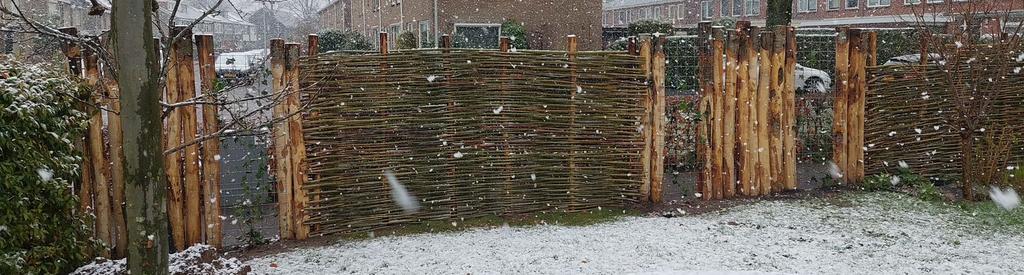Wilgentenen schutting vlechten erfscheiding terras moestuin