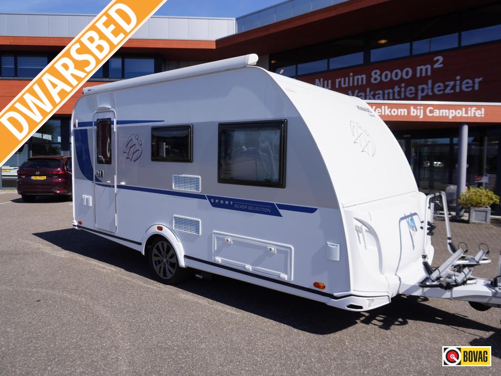 Knaus Sport Silver Selection 420 QD MET MOVER EN VASTE LUIFE, Caravans en Kamperen, Schokbreker, Treinzit, Knaus, Tot en met 4