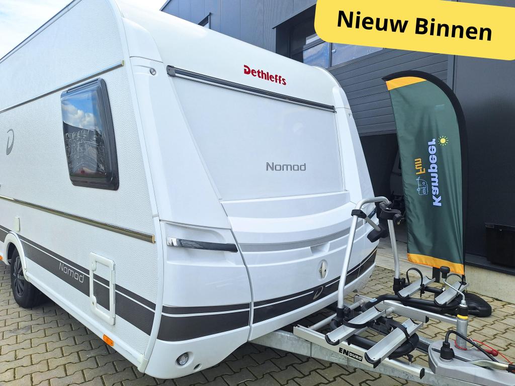 Dethleffs Nomad 470 FR - Incl Mover - Fietsenrek - GFK Dak, Rondzit, Kachel, Particulier, Overige typen