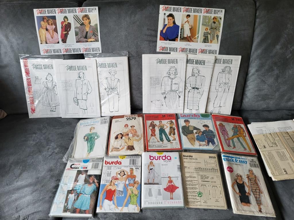 Naaipatronen, Burda/quick en easy/ariadne, Ophalen of Verzenden, Knoop of Knopen