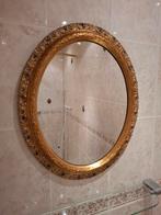 Ovale spiegel met goudkleurige rand, Huis en Inrichting, Ophalen, Ovaal, Minder dan 50 cm, Minder dan 100 cm