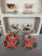 4 kop en schotels Royal Albert porselein, Engeland., Antiek en Kunst, Antiek | Servies compleet, Ophalen of Verzenden